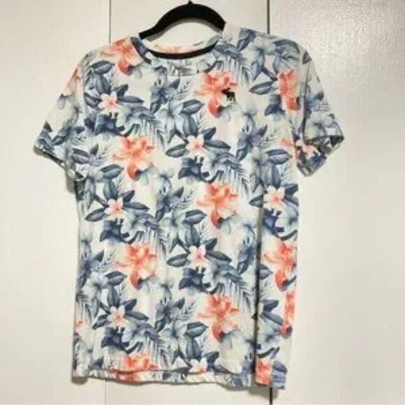 ABERCROMBIE and FITCH Kids Floral Hawaiian T Shirt Kids Unisex 15 16 - Picture 3 of 10